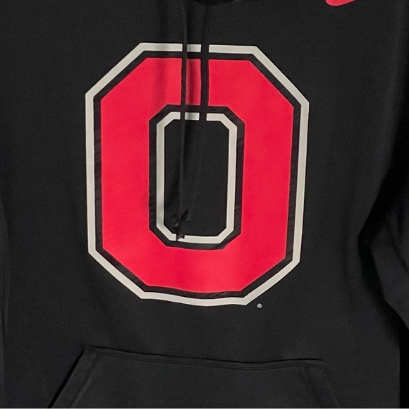 Nike Ohio State Black Therma Fit Logo Fleece Pullover Hoodie 47167 - Picture 7 of 14